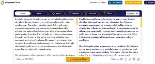 Humanizando DeepSeek con Humanizar Texto
