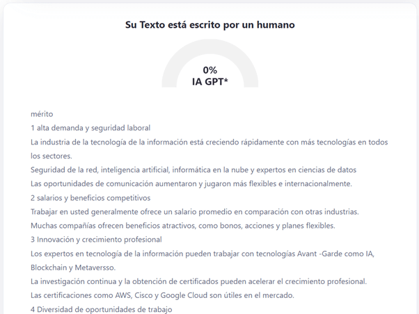 Humanizar Texto elimina la detección de IA