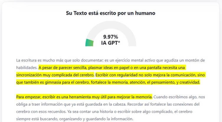 La humanizar texto elimina la detección de IA